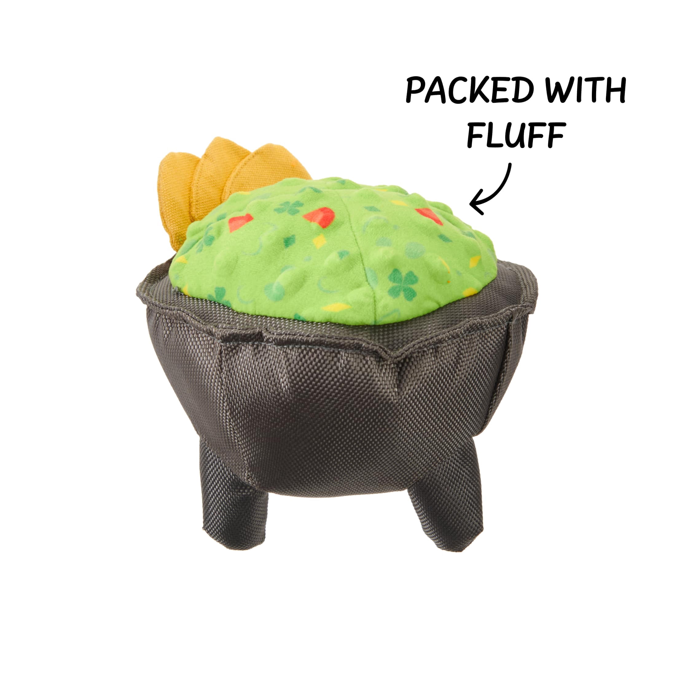 BARK Stop, Guac, and Mole Guacamole Plush Food Dog Toy, Medium