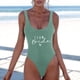thumbnail image 2 of MKLEKYY Bikini Mujer Traje De Baño Women Fashion Letter Print Piece Swimsuit Sexy Bikini Swimwear Bathing Sleeveless Backless Swimsuit 1972, 2 of 4