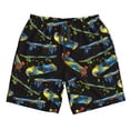 thumbnail image 2 of Honeii's Colorful Skateboard Print Men's Casual Shorts with Drawstring，Swim Trunks Quick Dry Beach Shorts, 2 of 5