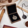 thumbnail image 4 of 4x4 inch Walut Wood Watch Box Pocket Watch Organizer Case Display Box Gift Cases for Men Birthday Father's Day Travel Home Store Exhibition Organizer Inner Diameter: 62.5x48mm DIY, 4 of 5