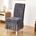 thumbnail image 1 of DEKAXID - Funda de silla con falda ondulada elegante - Funda elástica y lavable a máquina para sillas de comedor - Protector de asiento duradero para el hogar - Ajuste universal para la decoración de, 1 of 7