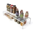 Smart Design Premium Expandable Cabinet Storage Shelf Rack White ...