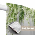 thumbnail image 4 of Sage Green Swag Curtains for Kitchen/Bedroom/Living Room, Summer Botanical Leaves Watercolor Scalloped Curtains 63 Inch Long, Rod Pocket Window Swag Topper Curtains Valances 2 Panels Set 36"x63", 4 of 8