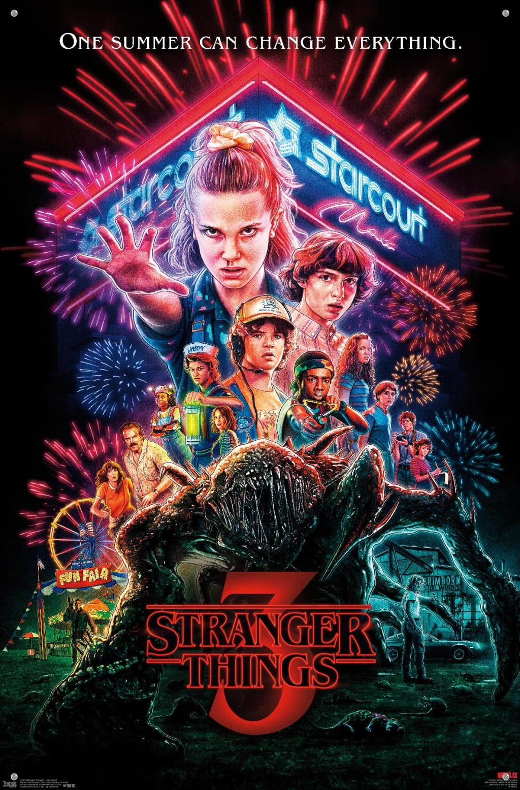 Netflix Stranger Things: Season 3 - One Sheet Wall Poster, 14.725