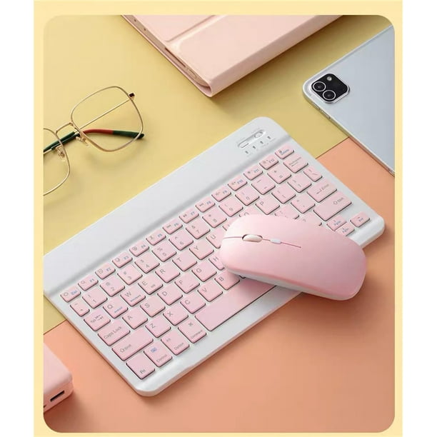 Juego de teclado inalámbrico de 10 pulgadas Teclado y ratón de color caramelo para PC portátil