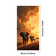 thumbnail image 3 of LUUFILx Elephant Safari Backdrop Background Stunning Sunset Clouds Banner for Photography Props Party Supplies African Decor Room Decorations, 3 of 9