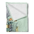 thumbnail image 2 of Book Soft Flannel Fleece Throw Blanket, Wordsbout Happiness Being Related to Book Printed in Cartoon Style on Books, Cozy Plush for Indoor and Outdoor Use, 50" x 60", Multicolor, by Ambesonne, 2 of 5