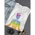 thumbnail image 3 of Yoga Lady Rainbow Chakra Symbols T-Shirt Women -Image by Shutterstock, Female Medium, 3 of 4