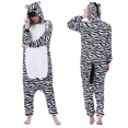 thumbnail image 2 of Pijamas de dibujos animados de cebra para hombres y mujeres, Disfraces de Halloween, Kigurumi, monos de felpa, Mono, 2 of 5