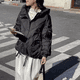 thumbnail image 4 of Abrigos acolchados de invierno para mujer 2024, chaquetas de abrigo sencillas de color liso con cordón y bolsillos, abrigos cortos holgados de calle alta, 4 of 5