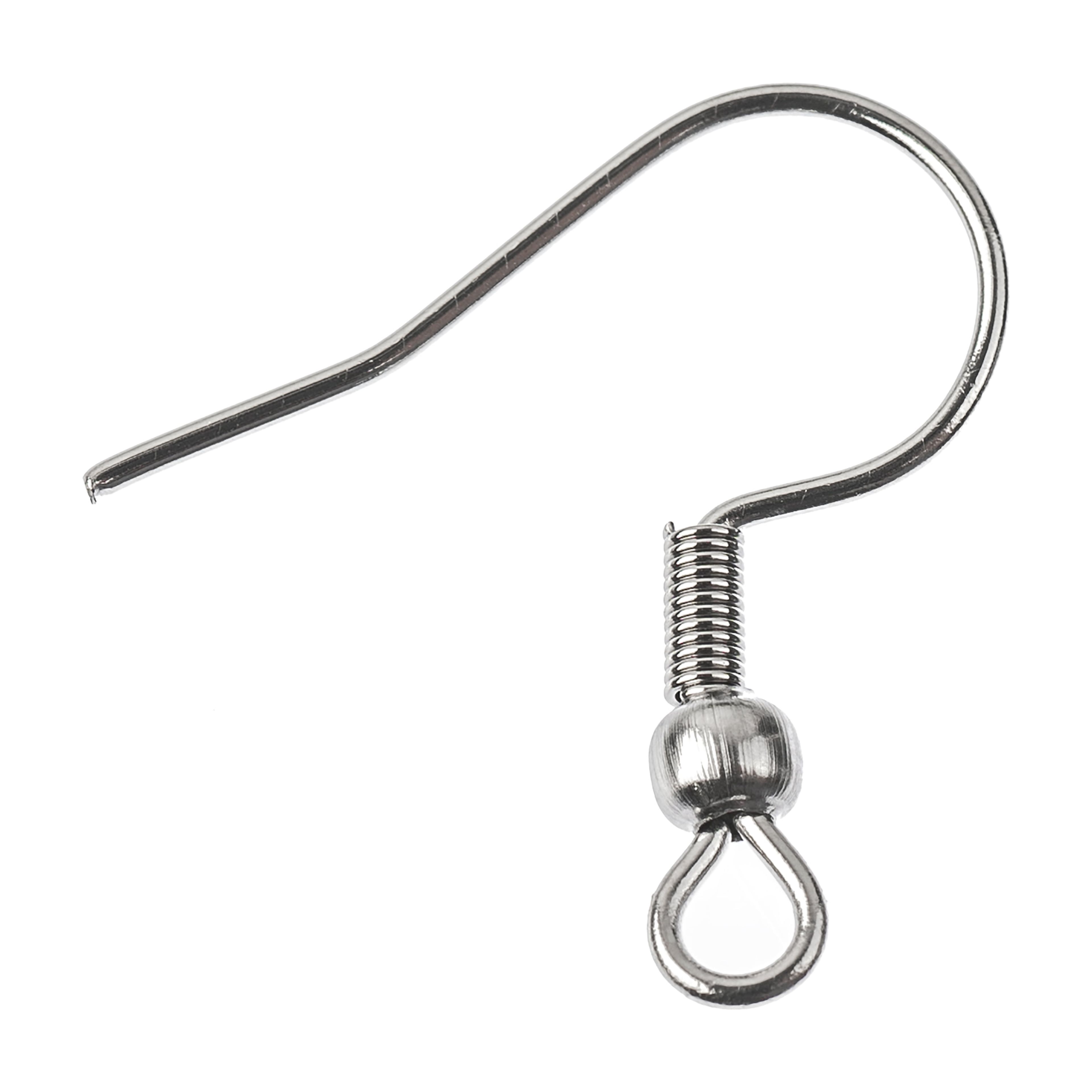 Bead Landing Stainless Steel Fish Hook Ear Wires - 20mm Earring Findings, 20 Per Pack, 240 Total for DIY Dangle Earrings & Jewelry Making, 12 Pack