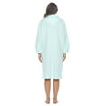 thumbnail image 4 of Casual Nights Women's Button Front Jacquard Terry Fleece Lounger Robe with Pockets, 4 of 5