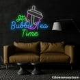 thumbnail image 3 of Glowneon It’s Bubble Tea Time Neon Sign, Bubble Tea Led Light, Coffee Shop Decor, Boba Tea Sign, 3 of 5