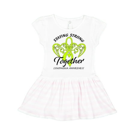 

Inktastic Lymphoma Awareness Staying Strong Together Gift Toddler Girl Dress