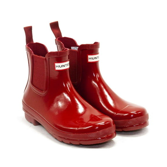 Hunter Women's Original Gloss Chelsea Boots, Military Red,5 M US