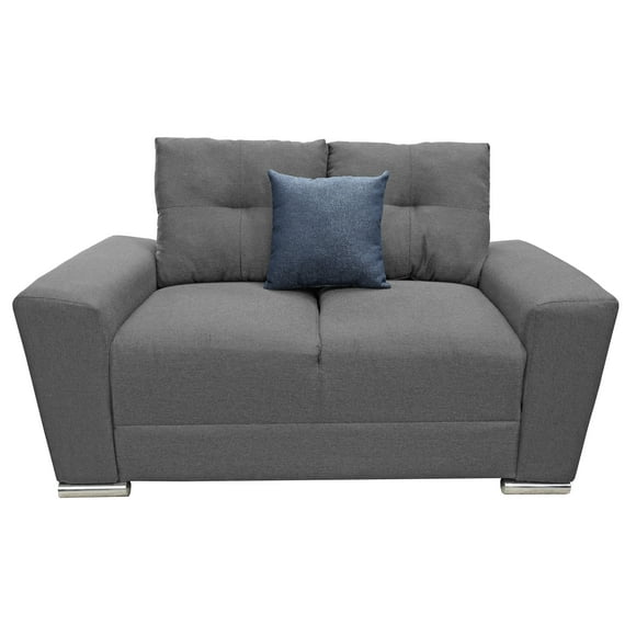 Love seat El Bazar Store Suecia Lino Gris Oxford 2 plazas, Modular, Moderno, Sala, Sofa