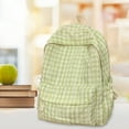 thumbnail image 6 of Merryso Plaid Nylon Backpack for High Sch-ool Gi-rls - Japanese Fresh Style, Lightweight Breathable, Multi-Pocket for Campus Summer Travel, 6 of 7