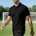 thumbnail image 6 of hotojiny Mens Golf Shirt Quick-Dry Short Sleeve Stretch Top Collared Athletic T-Shirt Lightweight Solid Color Workout Tee(Black,Small), 6 of 7