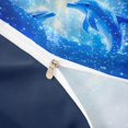 thumbnail image 4 of spefrowx Glitter Fantasy Dolphin Duvet Cover Queen for Adults, Dreamy Blue Underwater Bubble Queen Bedding, Navy Reversible, 3pcs, 1 Duvet Cover and 2 Pillowcases, 4 of 6