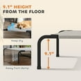 thumbnail image 3 of PawHut Elevated Dog Bed Large Breeds Outdoor Dog Bed Breathable Mesh Steel Frame Beige 60"L, 3 of 9