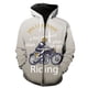 thumbnail image 1 of Sudadera con capucha y cremallera para hombre, estilo punk, de dibujos animados, con estampado 3D de motocicleta, estilo hip hop, ropa de calle, informal, gran oferta, 2024, divertida, 1 of 6