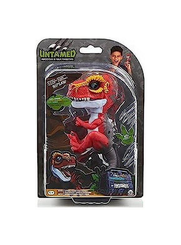 Untamed T-Rex by Fingerlings  Ripsaw (Red) - Interactive Collectible Dinosaur - By WowWee