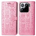 thumbnail image 1 of Funda Cartera FOXDOCK para Xiaomi 15 Pro , Flip PU con Relieve de Gatos y Perros, Tarjetero y Soporte, 1 of 6
