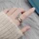 thumbnail image 2 of Ansiedad y ansiedad fidget anillo de cuentas de plata meditación anillo giratorio ajustable regalo de niña abierta, 2 of 5
