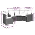 thumbnail image 2 of vidaXL Garden Sofa Set Black, Cream White, 2 of 4