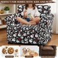 thumbnail image 5 of CHAQLIN Skull with Red Roses Pattern Chair Slipcover for Living Room, 2 Piece Individual Cushion Cover Brushed Armchair Cover Anti-Dust for Pet, 5 of 6