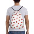thumbnail image 2 of Kdxio Hand Drawn Watermelon Print Drawstring Backpack Bag,Waterproof Draw String Back Sack, Gym Drawstring Bags Swim Bag For Unisex, 2 of 9