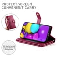 thumbnail image 4 of ELEHOLD for iPhone 16 Plus Flip Case, Wallet Zipper Magnetic Buckle Kickstand Wrist Strap Multifunctional Card Slots Wallet Business Case with Crossbody and Wrist Strap,Red, 4 of 7
