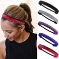 thumbnail image 1 of Meidiya 6Pcs/Set Kids Adjustable Glitter Non-Slip Stretch Hairband Solid Color Boho Headband for Women Elastic Fabric Sport Headband, 1 of 7