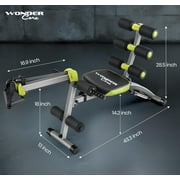 Wonder Core Total Gym Machine Workout Equipment Home Gym, Exercise Equipment Total Gym, Sit up Machine for Abs, Exercise Chair for Total Body Workouts, Ab Rocket Abdominal Trainer