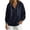 Navy, variant on Womens Fleece Pullover, Quarter Snap Button Hoodie for Women Soft Lightweight Drawstring Fall Casual Loose Long Sleeve Hoodie with Pockets