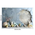 thumbnail image 3 of Spring Easter Photography Backdrops, Garden Floral Grass Rabbit Eggs Background Bunny Stand Photo Banner Tapestry Booth Props, 47"x32", 3 of 6