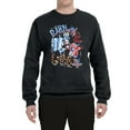 thumbnail image 2 of Wild Bobby Barn In The USA Red White and Blue Cows Pop Culture Unisex Crewneck Sweatshirt, Black, Small, 2 of 6