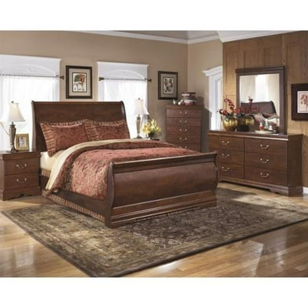 Ashley Wilmington 6 Piece Wood Queen Sleigh Bedroom Set In Brown