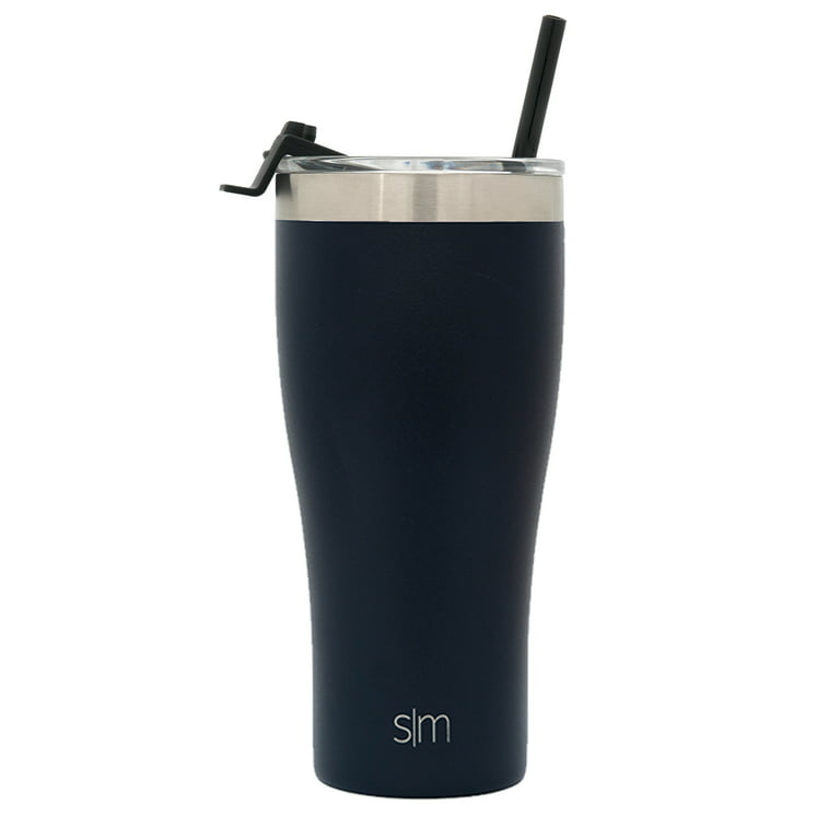 Simple Modern 32oz Slim Cruiser Tumbler with Straw & Closing Lid Travel Mug  - Gift Double Wall Vacuum Insulated - 18/8 Stainless Steel Water Bottle -  Winter White 