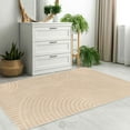 thumbnail image 4 of Teppich Homes Soft Handmade Cream Wool Tufted Geometric Pattern Rug 11x12 - Perfect for Living Room And Hallway, 4 of 7