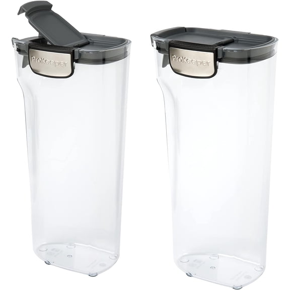Progressive ProKeeper  2-Piece Pasta Storage Container Set 2.4 Qt Airtight Grey