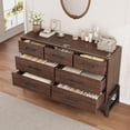 thumbnail image 3 of EastVita 7 Dresser for Bedroom Freestanding 52 in Wide Drawer Dresser with Storage Wooden Closet Storage Chest for Living Room Bedroom Entryway Brown, 3 of 7