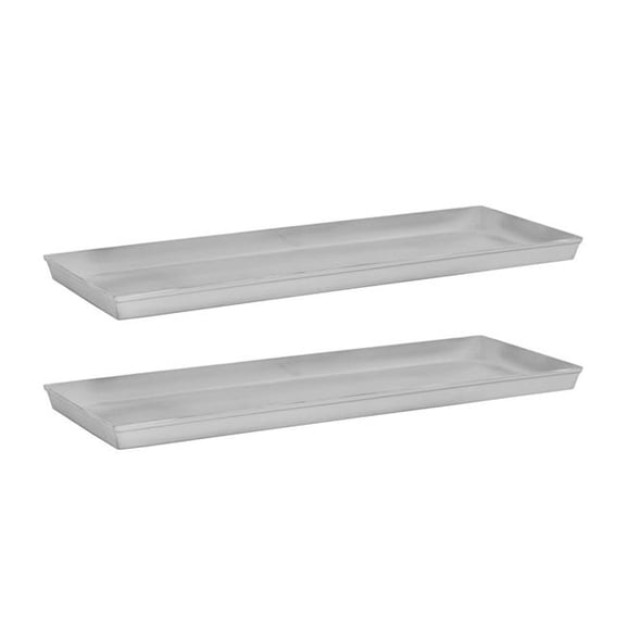Achla TR-C-20W-2 Medium White Flower Box Tray, Pack of 2