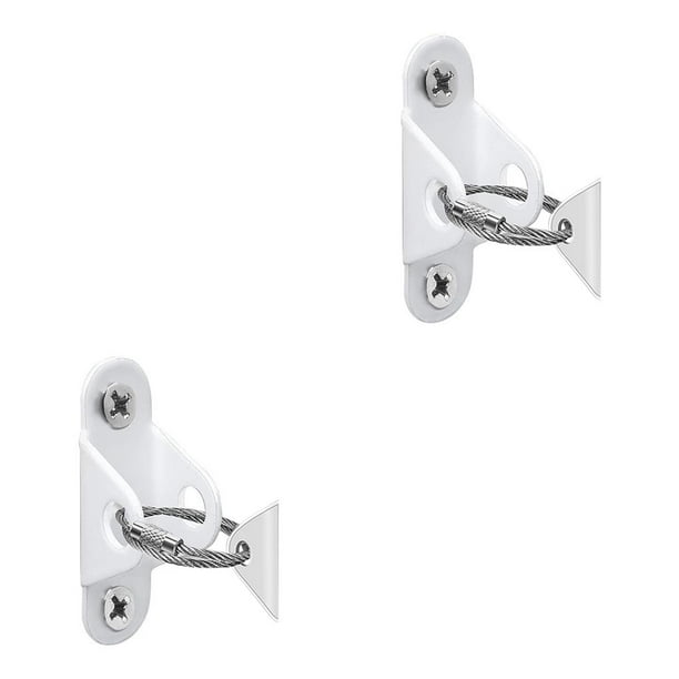 Cerradura Gabinete Scienceny Anti-caída de acero inoxidable Estantería Anti-punta Set Niños Escalada 2piezas Blanco