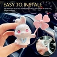 thumbnail image 4 of Cute Rabit Car Air Fresheners Vent Clips, Auto Outlet Vent Fresheners with Rotating Windmill, Creative Fan Air Outlet Clip Decoration with 2 Scented Pad, Universal Dashboard Trim Clip for Cars, 4 of 12