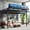 Black + MDF+Metal + Queen, variant on Twin XL size Loft Bed Frame with Storage Shelves and Pegboard, Metal Loft Bed with USB Ports and LED Lights, Safe and Sturdy, Black