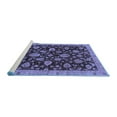 thumbnail image 2 of Ahgly Company Machine Washable Indoor Square Oriental Blue Traditional Area Rugs, 8' Square, 2 of 4