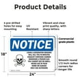 thumbnail image 2 of (2 Pack) Using A Generator Indoors Will OSHA Notice Sign 24 Inch X 18 Inch Plastic Sign, Weather Resistant, UV Protected for Workplace, Business, and Construction Site, Made in the USA, 2 of 8