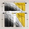 thumbnail image 2 of 36 Kitchen Curtains Abstract Black White and Yellow Window Curtains and Valances Set of 3 Modern Art Background Short Tier Curtain Vintage Small Kitchen Decor, 2 of 6