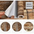 thumbnail image 5 of DAZLUTE Brown, Wood Wallpaper Peel and Stick Wallpaper 23.6" x 118", 5 of 8